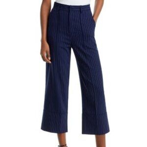 AQUA Pinstripe Twill Cropped Pants Size XS